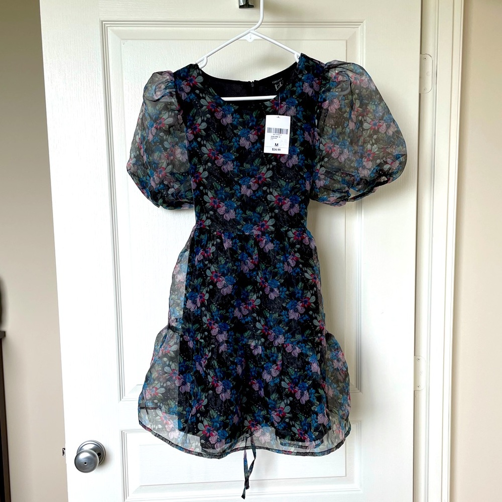 Black floral dress
